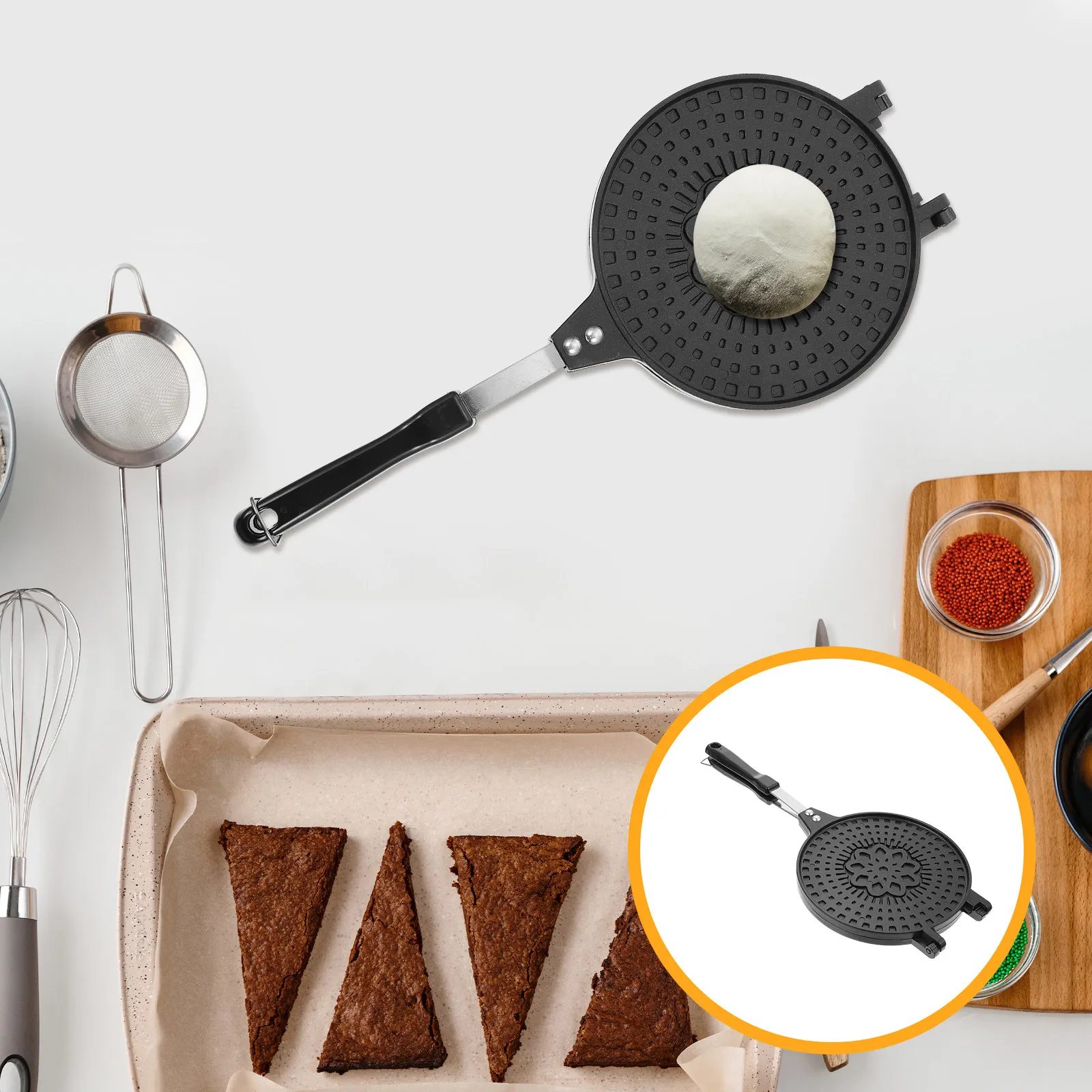 

Многофункциональная антипригарная сковорода для омлетов, блинов, приготовления рожков для мороженого, для кемпинга на природе