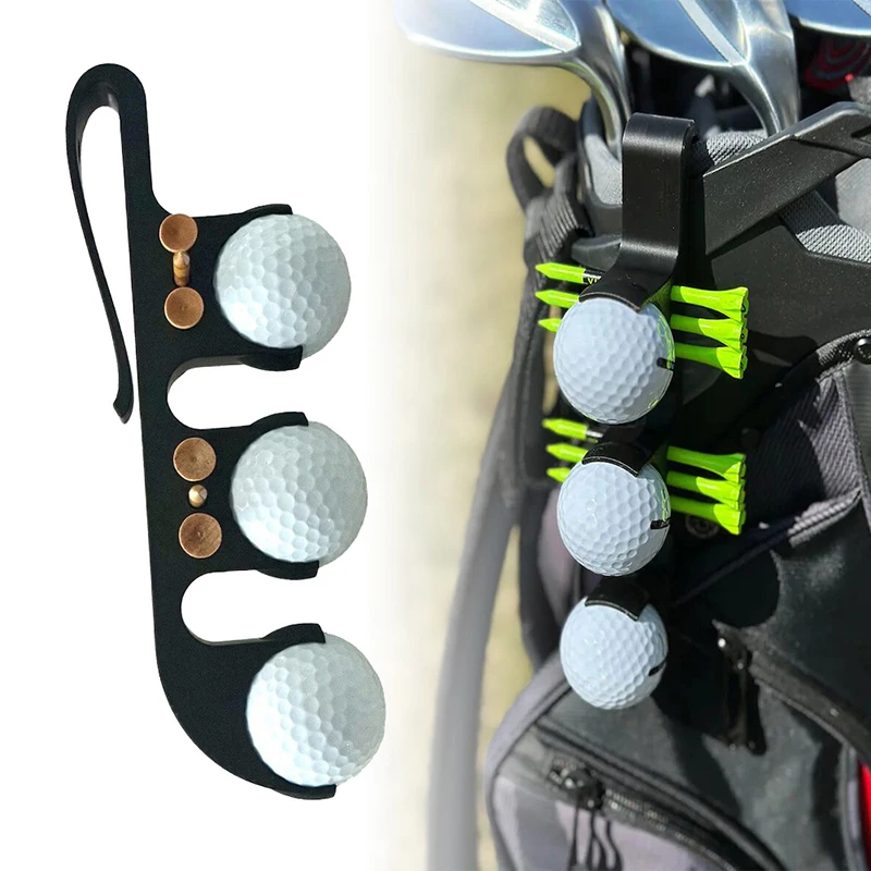 Golf Tee Holder Golf Ball Carry Bag Pouch Golf Ball Holder Keychain Belt Clip Golf Gifts Accessories Portable & Stylish Storage