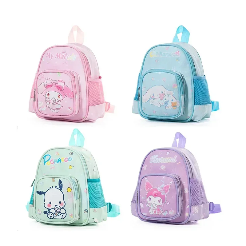 Sanrio Cinnamoroll Children's Casual Backpack Leather Fashion Small Backpack Daily Matching Girls Outing Backpack