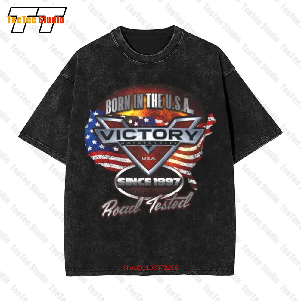 

Винтажная футболка большого размера Victory Motorcycle Softstyle KK4Q