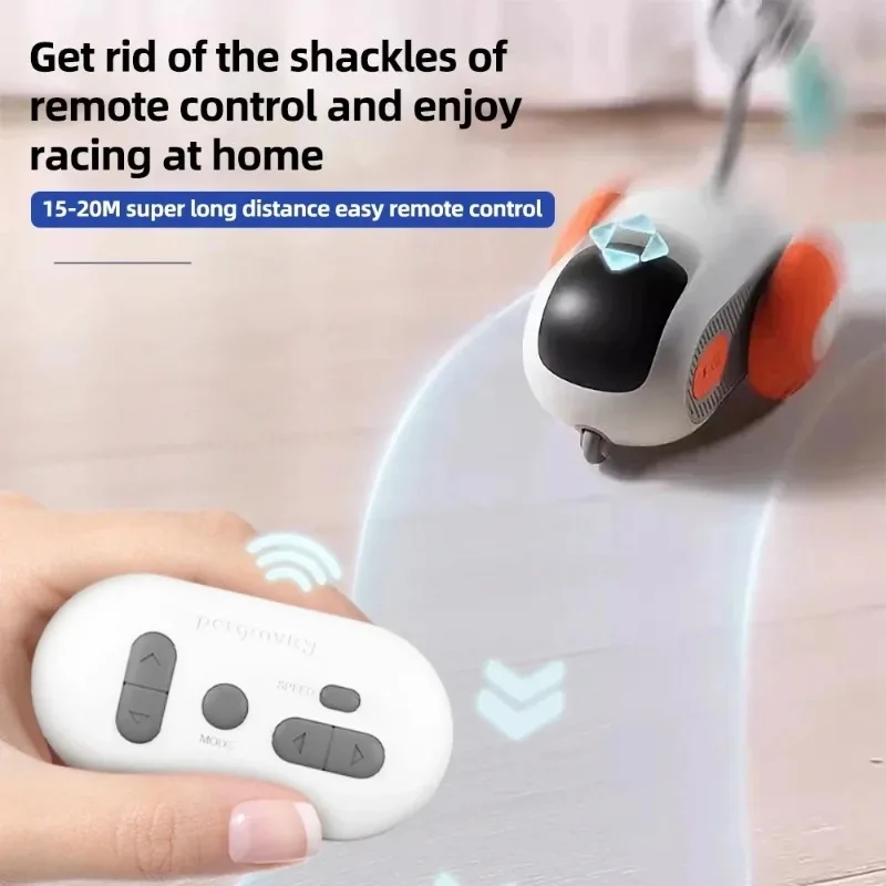 Pampering smart sports car remote control electric cat toy self-pleasure to relieve boredom little mouse funny cat stick cat toy