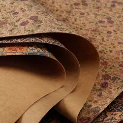 New Natural Cork Leather Fabric Sewing Materials Synthetic Leather Fabric Bow Craft Bag Shoes Sewing DIY Decor 100x138cm