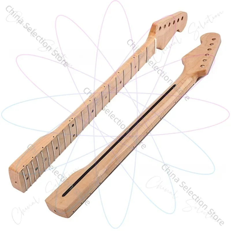 Electric Guitar Neck 22 Frets, Maple Fingerboard, Neck Handle for Fender ST Strat with Back Midline