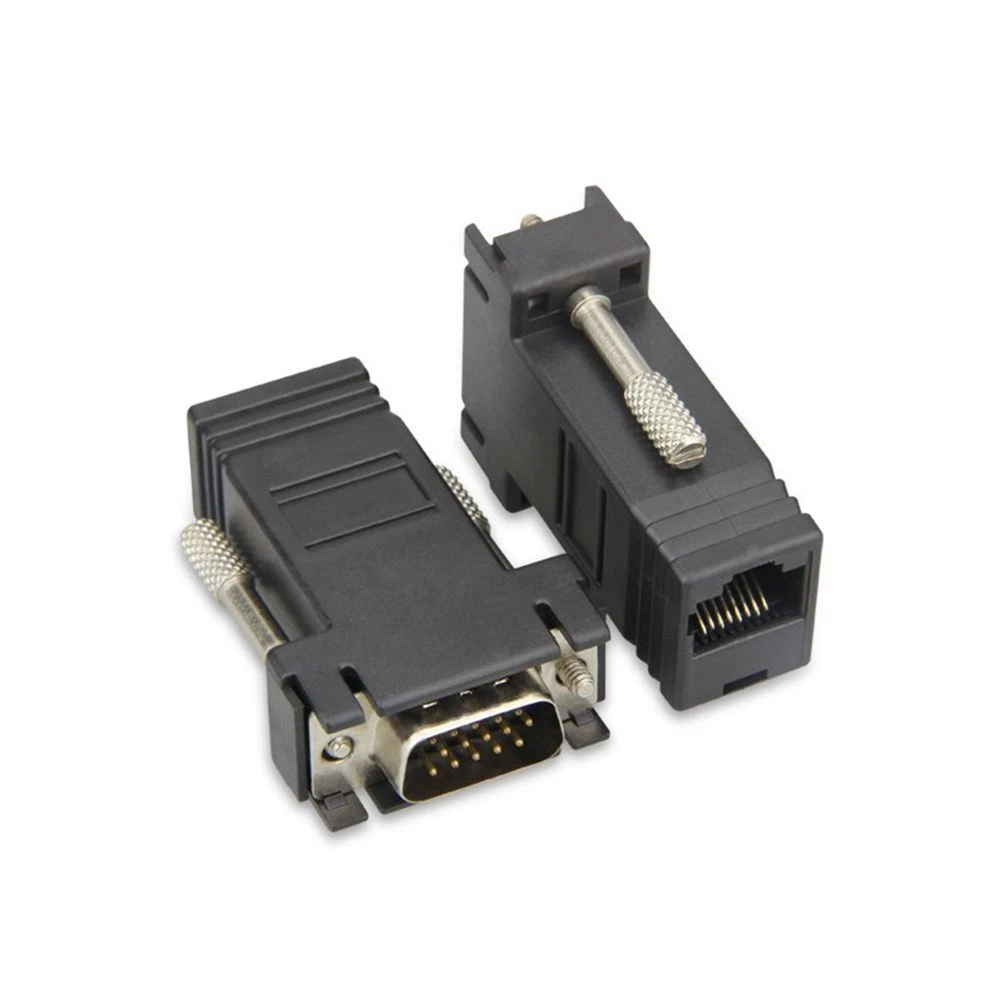 Vga to RG45 adapter serial port to RJ45 adapter transmits VGA signal serial port signal through network cable