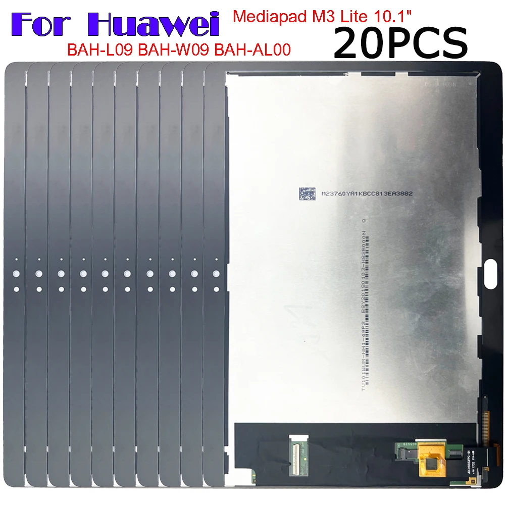 

20PCS AAA+ For Huawei Mediapad M3 Lite 10 BAH-AL00 BAH-W09 BAH-L09 10.1" LCD display touch screen digitizer assembly