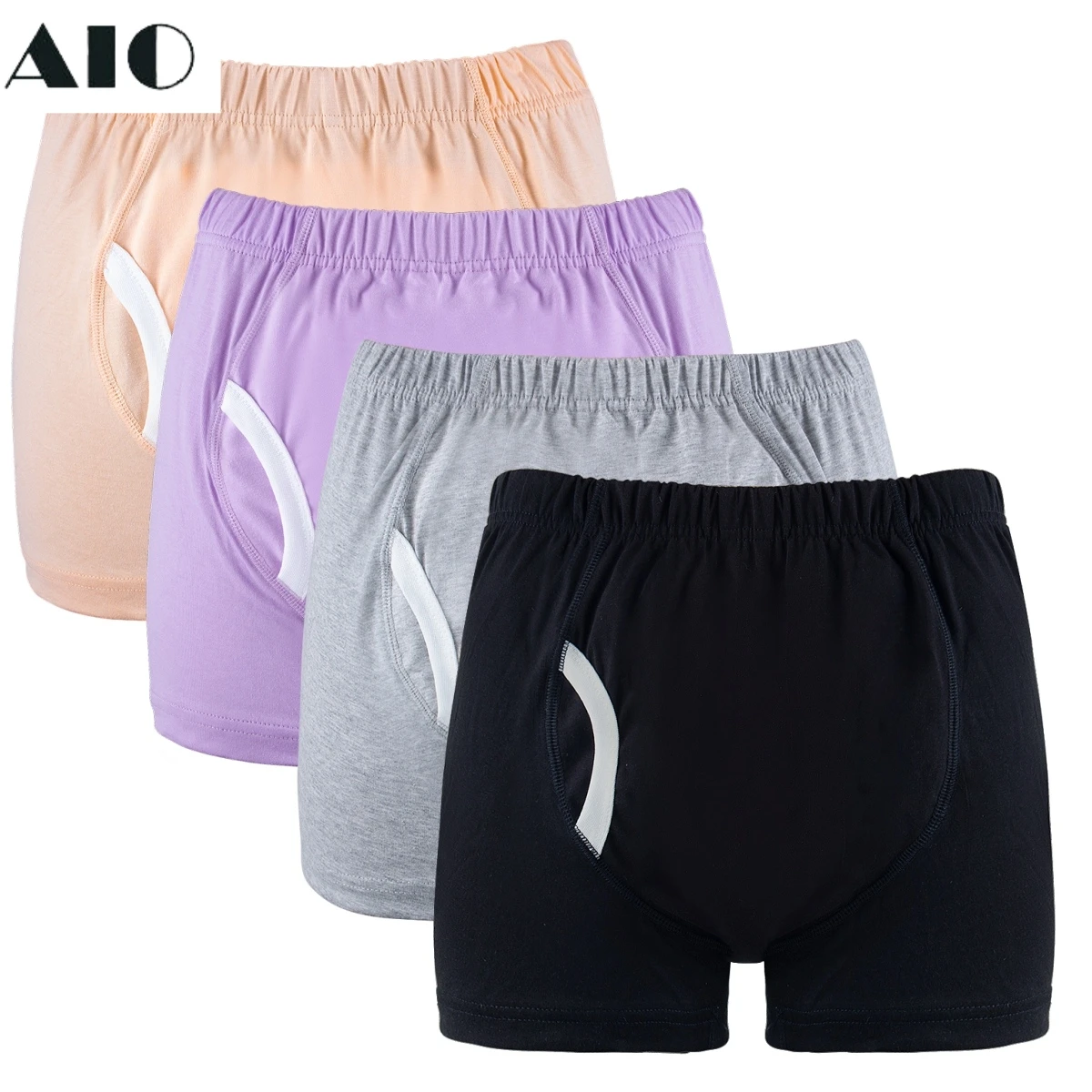 AIO Adult Diaper Pants Men Women Washable Incontinence Shorts Pants Patient Reusable Breathable Diaper for Elderly Dropshipping