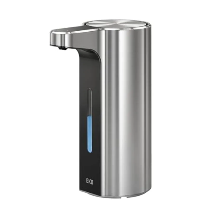 

Touchless Automatic Liquid Soap Dispenser 13.5 fl oz Rechargeable for Bathroom and Kitchen Stainless Steel Waterproof Adjustabl