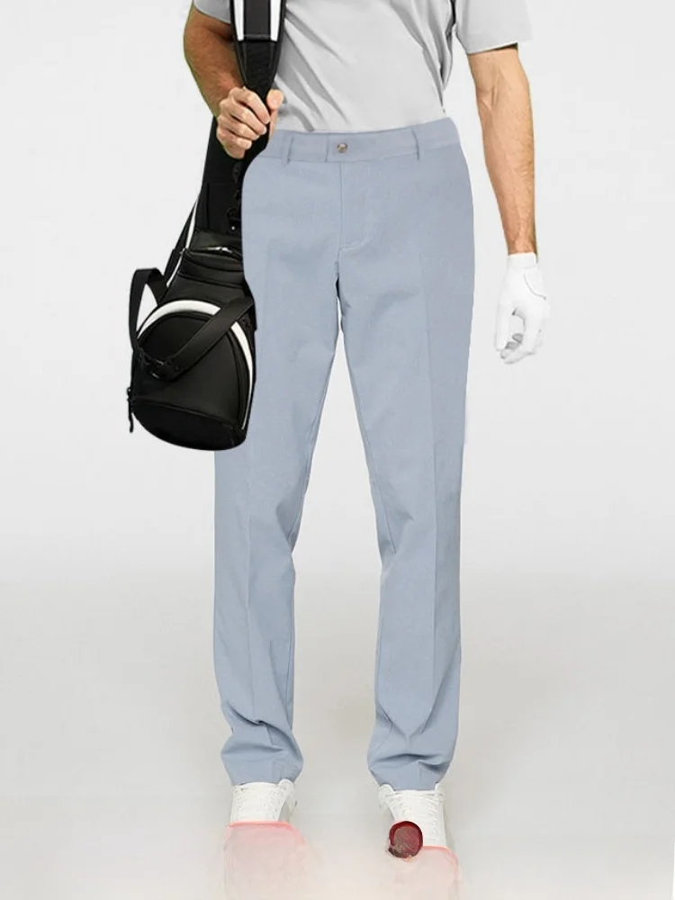 

Quick Dry Breathable Mesh Fabric Men's Lightweight Comfortable Simple Stand Trim Casual Pants ABC Golf Series Straight Leg Pants