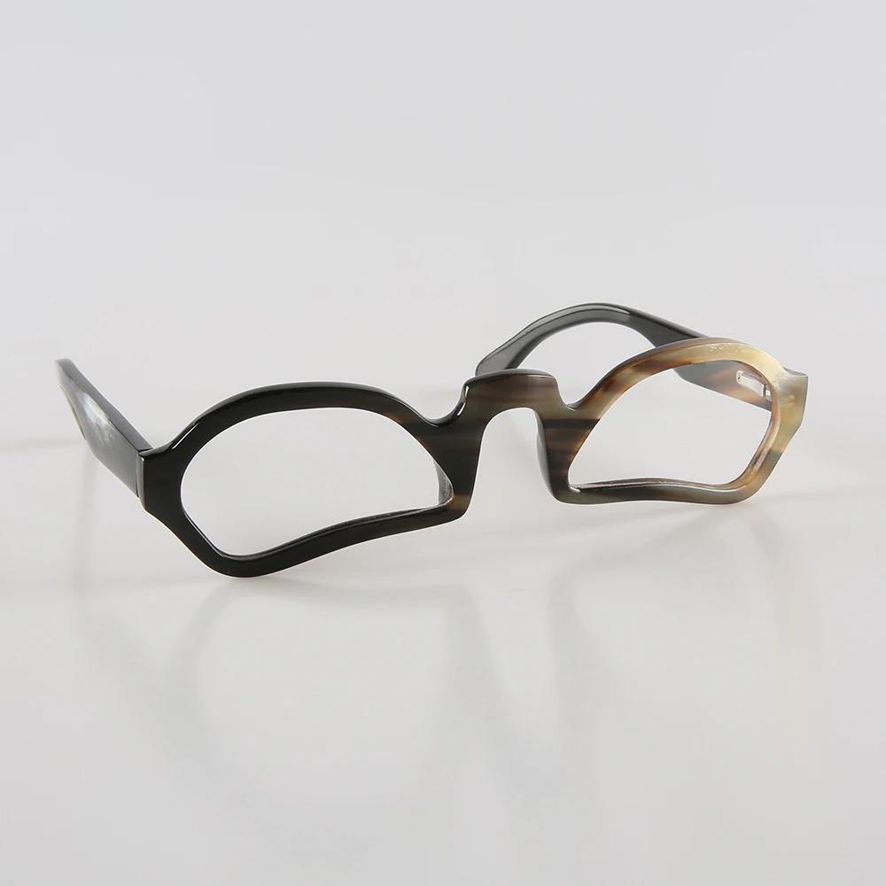 

Eyeglass Frames Unique Vintage Funny Retro Classic Fashion Handmade Black White Horn Glasses Frames Clear Eyeglasses