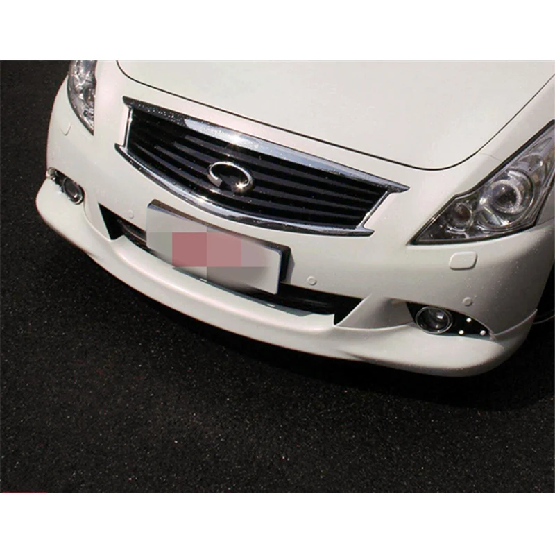 CEYUSOT FOR Infiniti G25 G37 Front Bumper Spoiler Splitter 2010-2013 G25 Surrounded By Car Body Kit Rear Lip Black Accessories