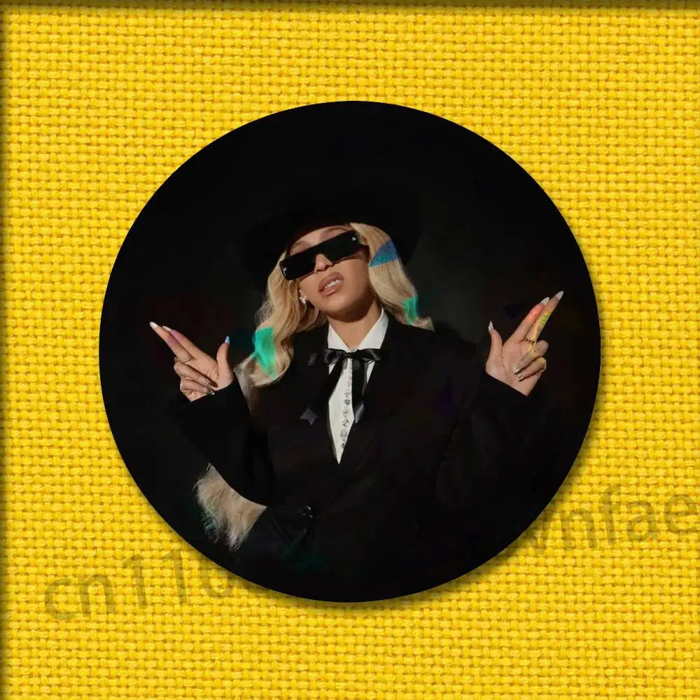 B-بيونسيه كاوبوي كارتر عصير الليمون شارات 75 مللي متر 25 مللي متر 44 مللي متر 32 مللي متر 58 مللي متر دبوس مستدير بروش تذكارية الملابس تأثيري هدية اكسسوارات #5