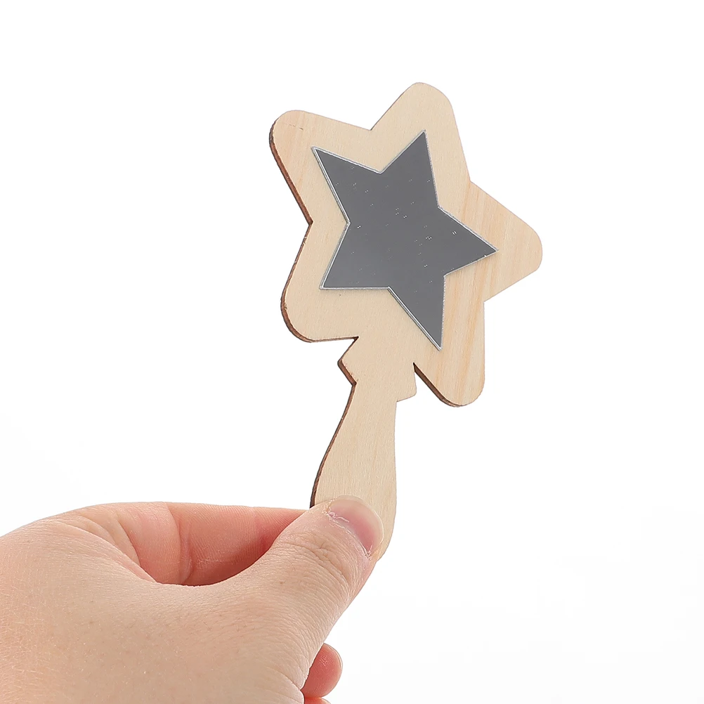 20 قطعة من مرآة خشبية غير مكتملة للأطفال، مرايا رسم محمولة باليد، آمنة وخفيفة الوزن ومحمولة للتعبير الفني #1