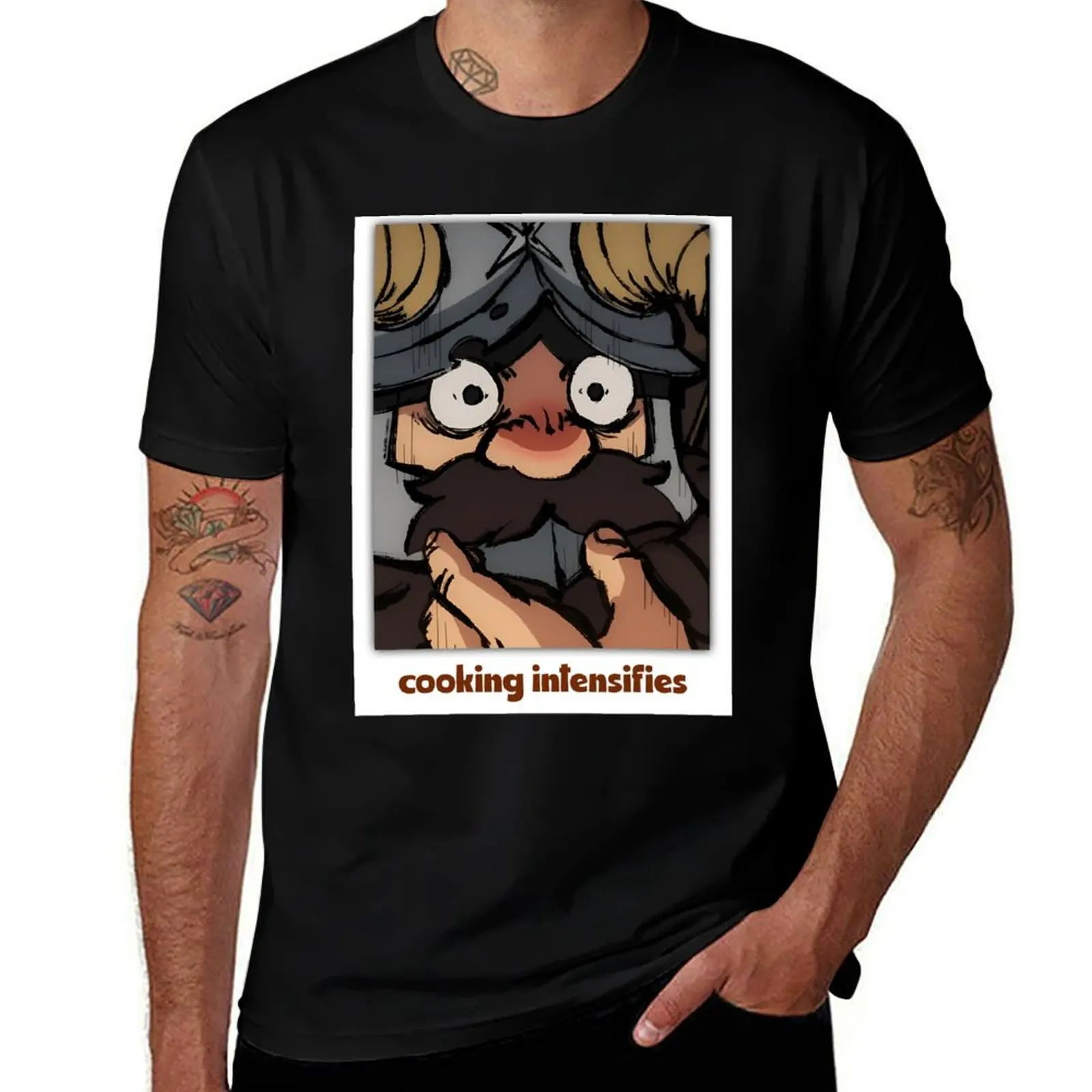 cooking intensifies senshi T-Shirt anime plus size clothes for a boy plain black t shirts men