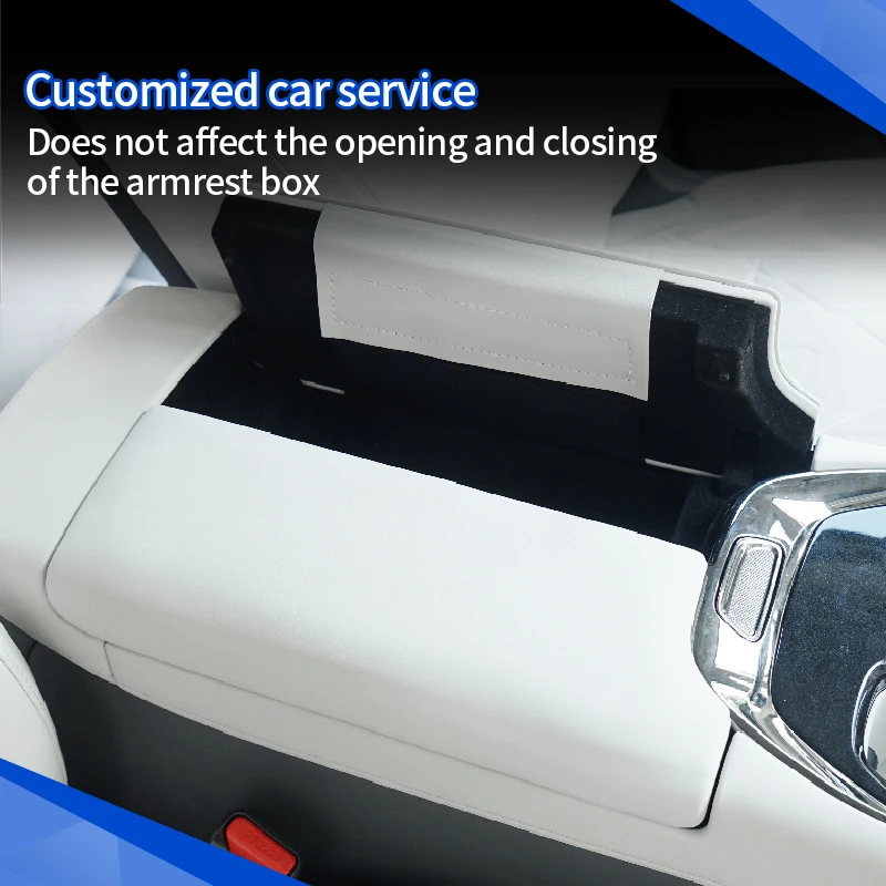 ل ZEEKR 009 2022-2025 التحكم المركزي مسند الذراع صندوق الغطاء الواقي مسند الذراع صندوق وسادة الداخلية ترقية اكسسوارات السيارات #4