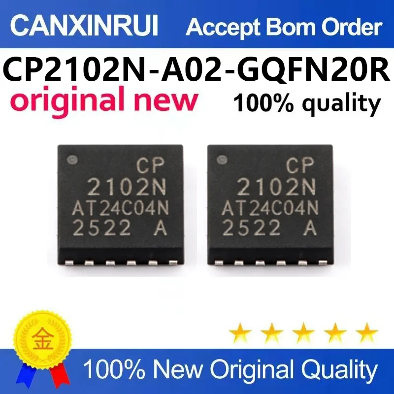 （5pcs-10pcs）Brand new original CP2102N-A02-QFN20R packaged QFN-20 USB to UART bridge chip