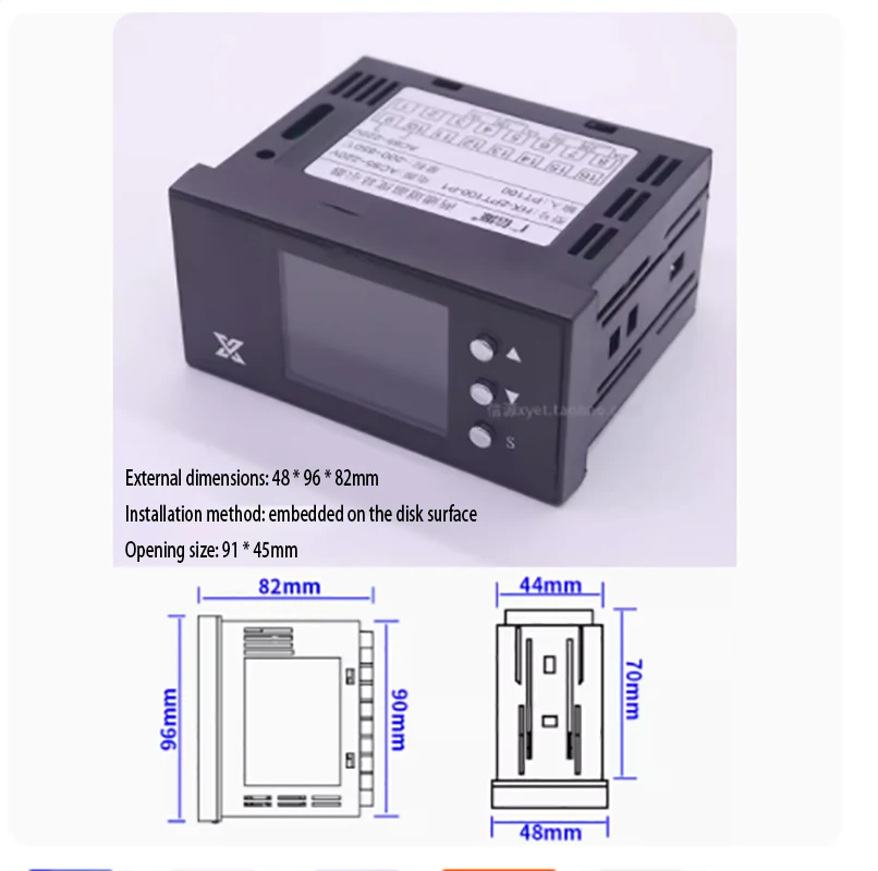 Multi channel temperature display, dual digital thermometer, 2-circuit industrial inspection instrument, PT100 thermistor input