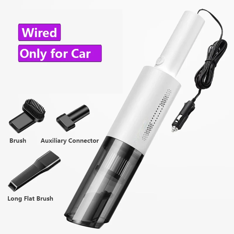 Portable Wireless Car Vacuum Cleaner with Handheld Dual-use 120W 6000pa Strong Suction Mini Cleaner