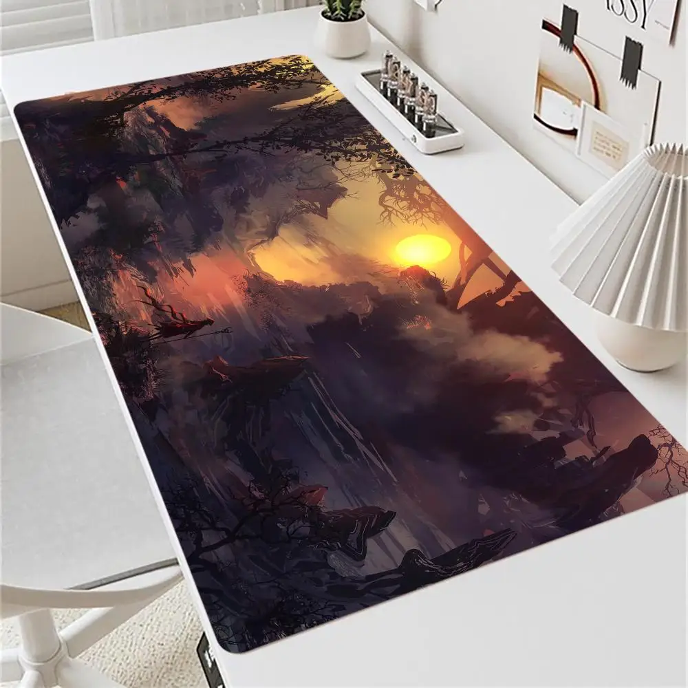 Sunset Mountain Mouse Pad Large XXL mouse Gaming Rubber Lock Desk Mat laptop monitor Computer Gamers carpet work office