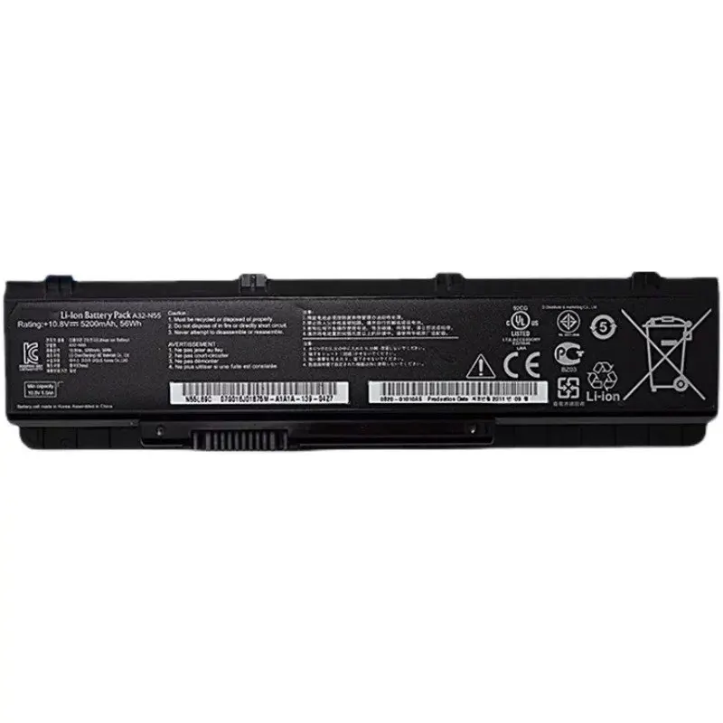 A32-N55 Laptop Battery for ASUS N45 N45E N45S N45SF N55 N55E N55S N55SF N75 N75E N75S N75SF N75SJ N75SL 10.8V 56Wh/5200mah 6cell