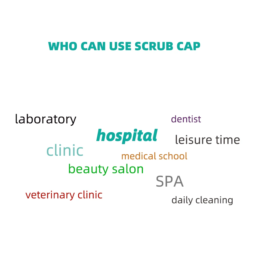 قبعات فرك طبية قابلة للتعديل للنساء والرجال قبعات جراحية لمستشفى الأسنان الطبيب السريري 100% قطن قبعات عمل للممرضات والطبيب