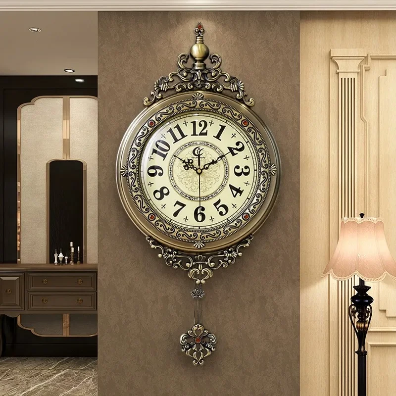 Art Mural Wall Clocks Digital Luxury Restaurant Nordic Vintage Wall Watch Aesthetic Silent Relogio De Parede Home Decoration