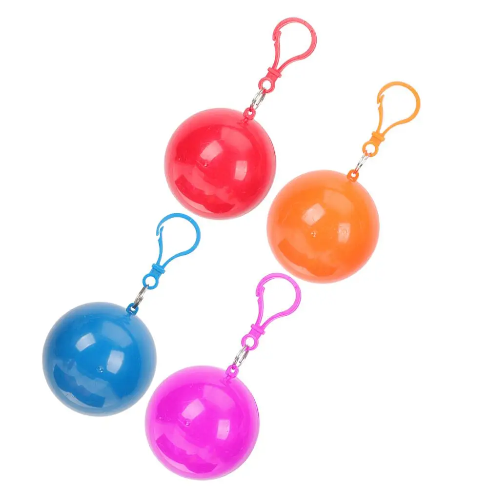 

4Pcs Disposable Raincoat Ball Waterproof Adult Size Outdoor Travel Camping Ponchos Portable Coats Bulk Motorcycle Gear