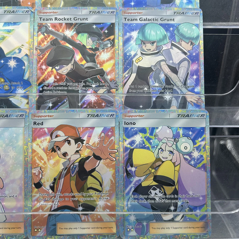 9PCS Full Art Collectible Trading Cards Set Anime Style Blue Red Lono Character Cards Premium Glossy Gift for Collectors Gifts - view 4