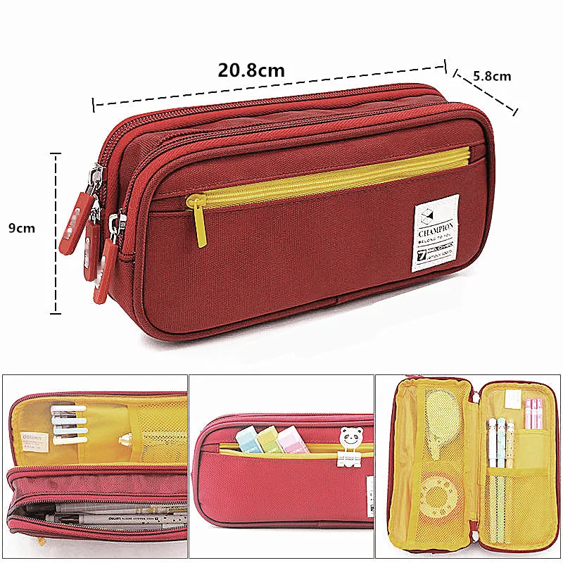 Large Capacity Pencil Case Stationery Cute Boys Girls Gift Pen Bag Pen Box Pencil Cases Storage Student School Office Supplies