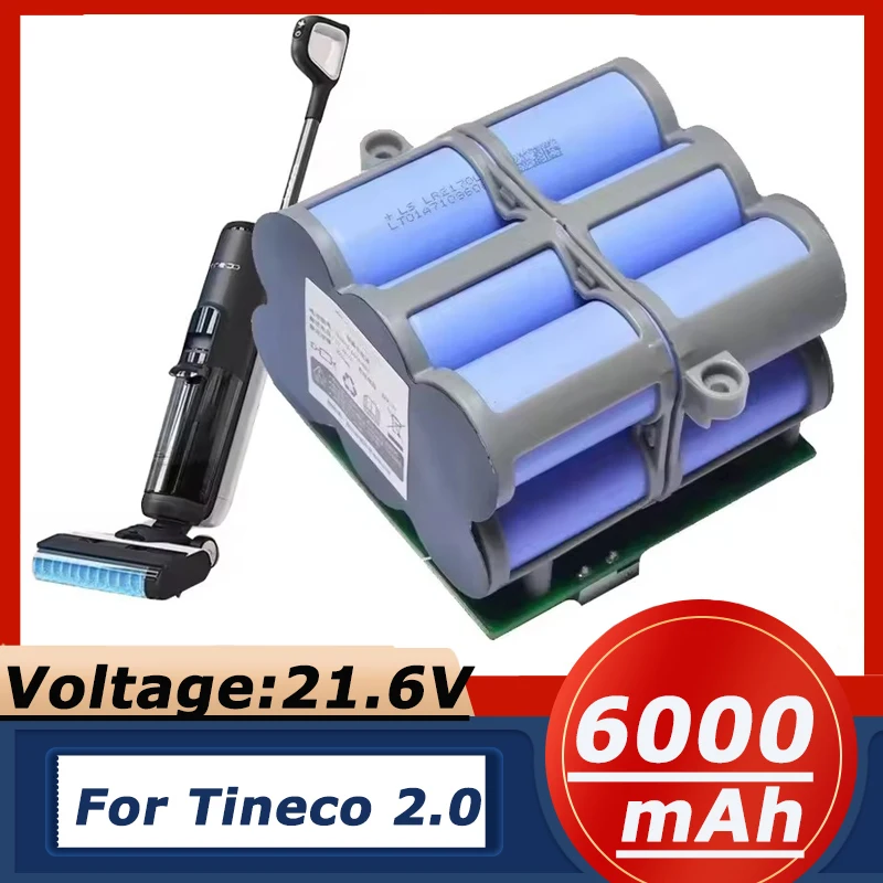 

Newly upgraded 21.6V 6000mAh rechargeable li-ion battery For Tineco FLOOR ONE 2.0 S5 PRO 2 S5 Smart S5 Steam Floor Scrubber