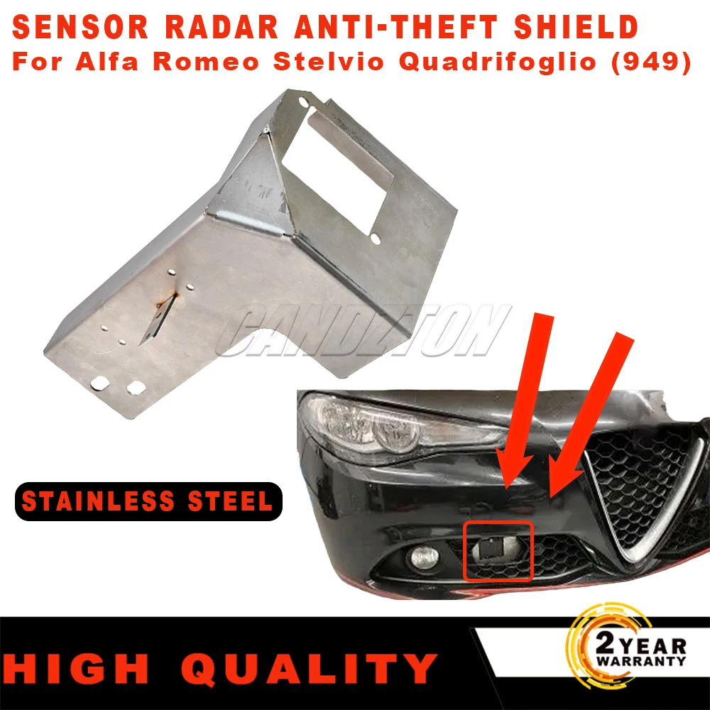 

Для Alfa Romeo Stelvio (949) Quadrifoglio новый сенсорный радар противоугонный щиток подключение бампера автомобильные аксессуары из нержавеющей стали
