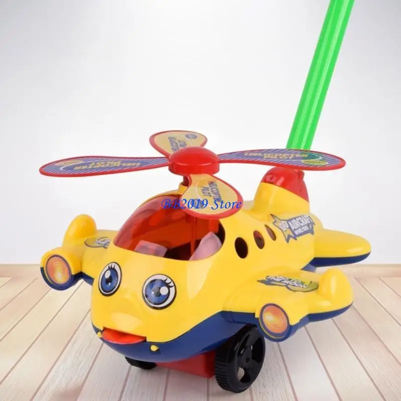 Q0KB Toddler Toy Push Toy Learning Walking Aircraft for 9-18 Months Babies