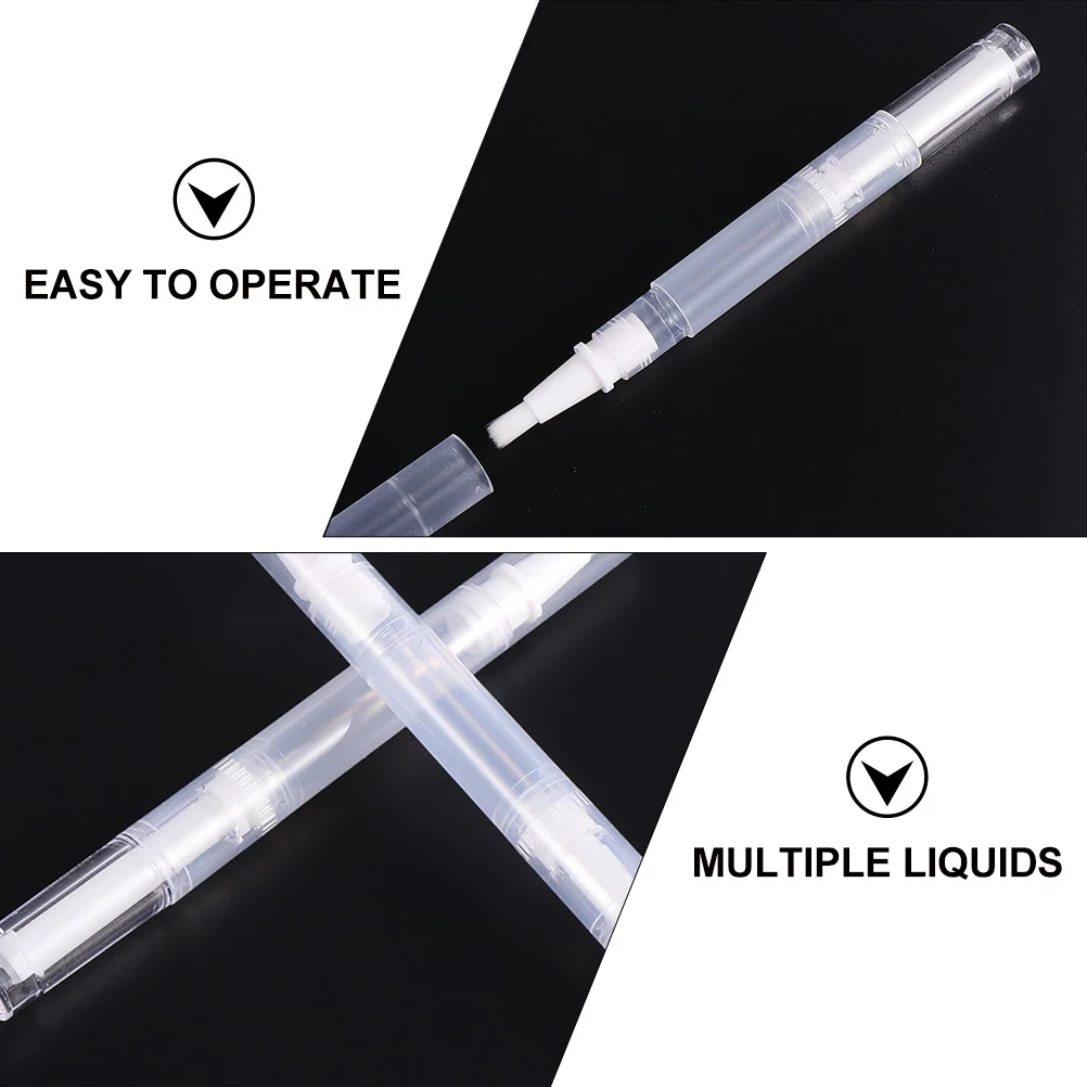 6 قطع أنبوب فارغ للسفر لتغليف سائل نمو الرموش مع قلم توزيع طرف الفرشاة حاوية محمولة للشفاه #3