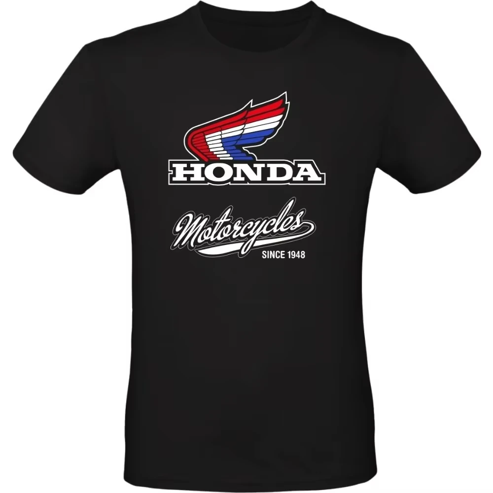 

Удобная, мягкая, свободная, дышащая, приятная для кожи, летняя мужская футболка с принтом Honda для гонок на мотоциклах, локомотив с коротким рукавом