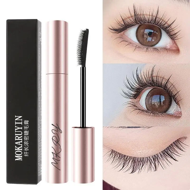 กันน้ํา Long Lasting Silky Lash สีดําสีน้ําตาลขนตายาวมาสคาร่า Eyelashes Extension Beauty Eye Make Up เครื่องสําอางค์