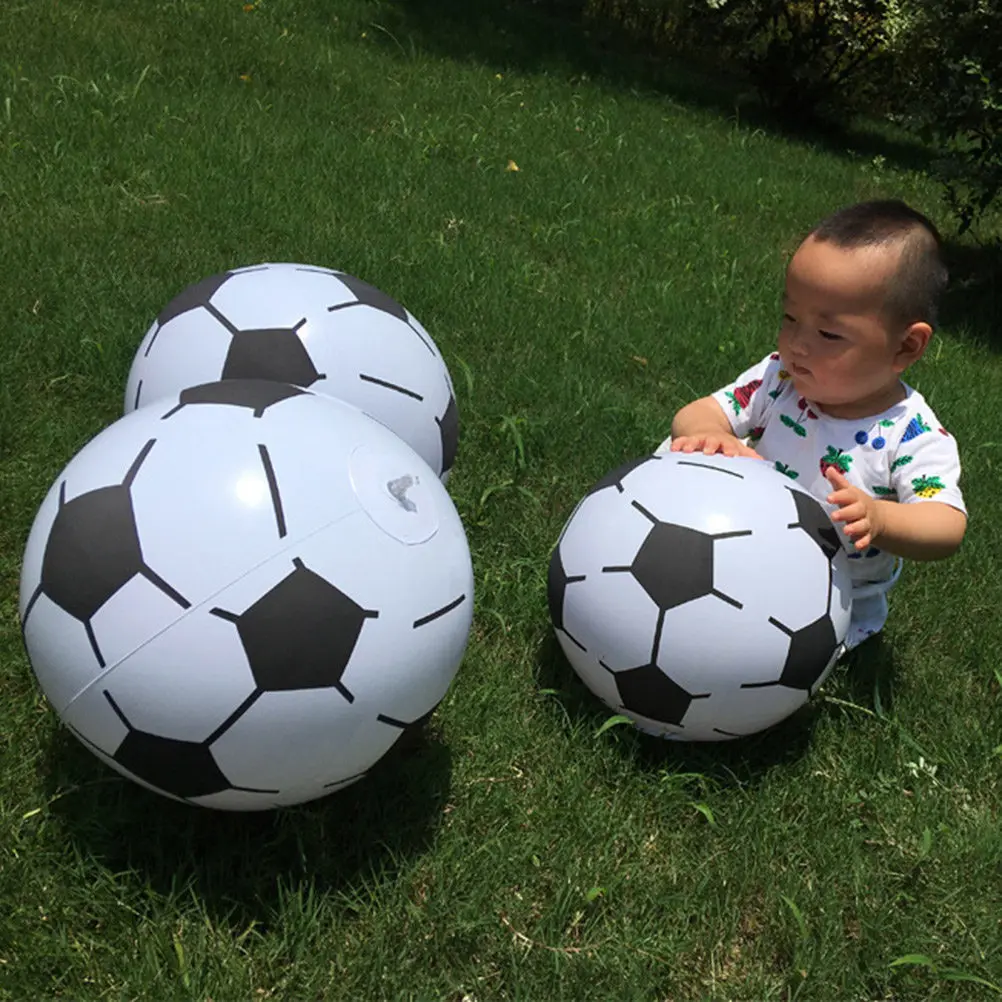 10Pcs Inflatable Ball Premium Material Kids Beach Balls Easy Inflate Pool Soccer Ball Summer Outdoor Indoor Fun