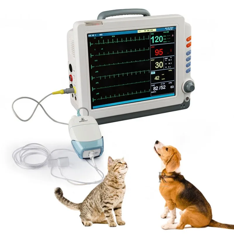2026 Portable Multi-parameter Veterinary Monitor Vet Blood Pressure Monitor Touch Screen Vet Animal for Animal Care and Supplies