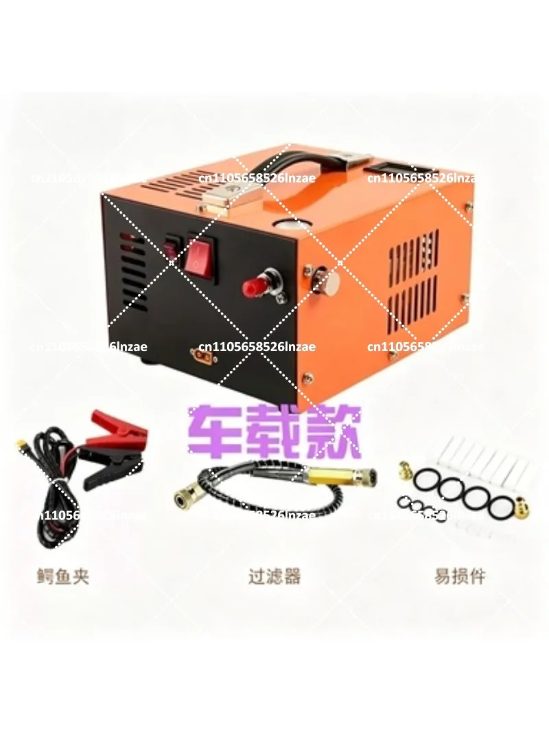 4500psi Air Compressor 12V DC LED Display, 30MPa 300bar PCP Pump with Small Filter for Car Tire Inflation view 4