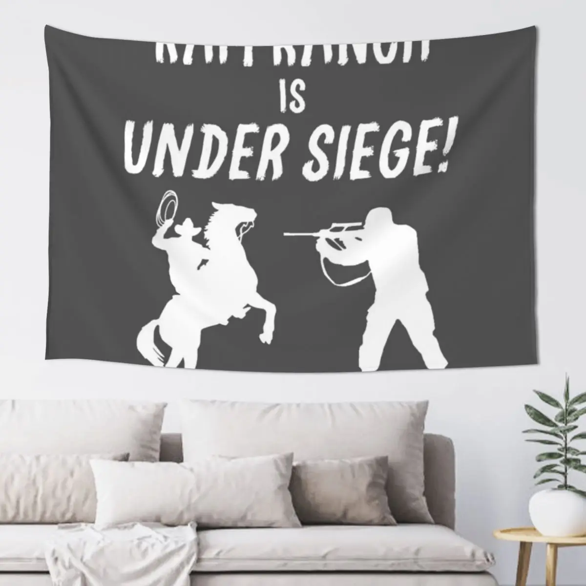 

Ram Ranch Is Under Siege! Tapestry Room Decore Aesthetic Home Decorating Carpet Wall Tapestry