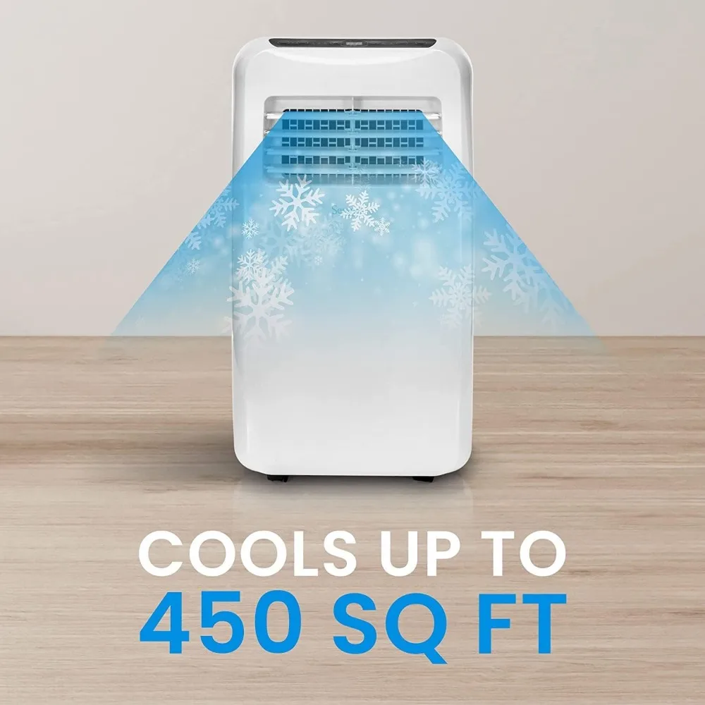 Threein one portableai conditioner with built-in dehumidifier function, fan mode remote control,window installation,exhaust kit