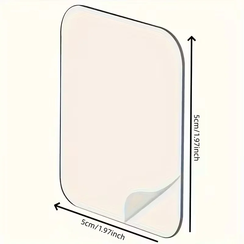 Heavy Duty Double Sided Adhesive Patches Nano Tape, Transparent Square Wall Stickers, Waterproof Removable No Residue Pad