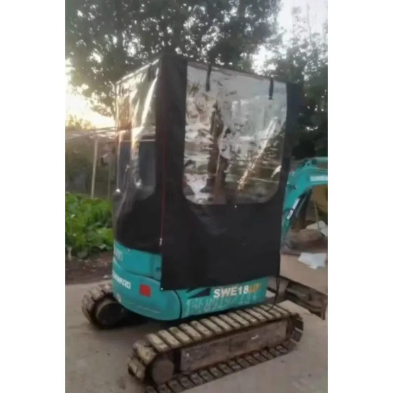 Excavator Clothing Dust Cover Thickened Black Canvas Micro Digging Clothing Without Window Cover