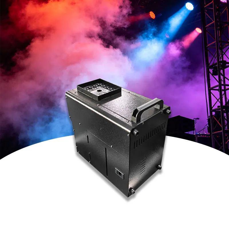 MINGLANG 1500W LED RGB Smoke Spray Fog Machine 6-CH DMX512 Remote Control 1-Year Warranty for Party/Wedding Events