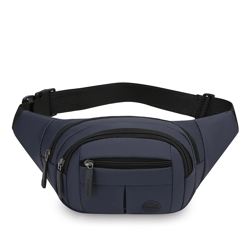 

New Men's Fashionable Waist Bag - Simple Multi-Compartment Storage Single Shoulder Crossbody Bag - Solid Color Clutch Bag