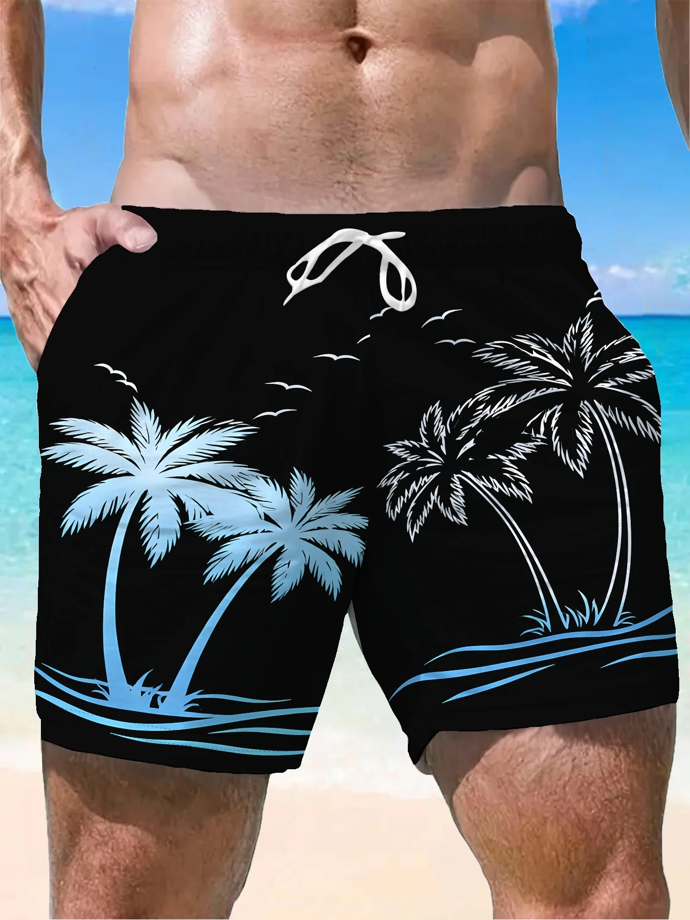 Summer Men's 3D Print Casual Shorts, Trendy Fashion Design, Comfortable and Breathable, Suitable for Outdoor Sports and Daily We