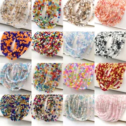 2mm Rondelle Glass Beads Mixed Color Loose Spacer Faceted Flat Round Crystal Beads DIY Bracelets Necklace for Jewelry Making