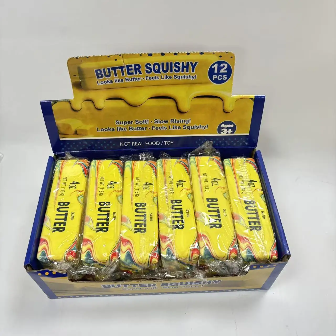 New Butter Stick Squishy Fidget Toys Elastic Cheese Stick Funny Squeeze Prank Toy Stress Anxiety Relief Game - view 5