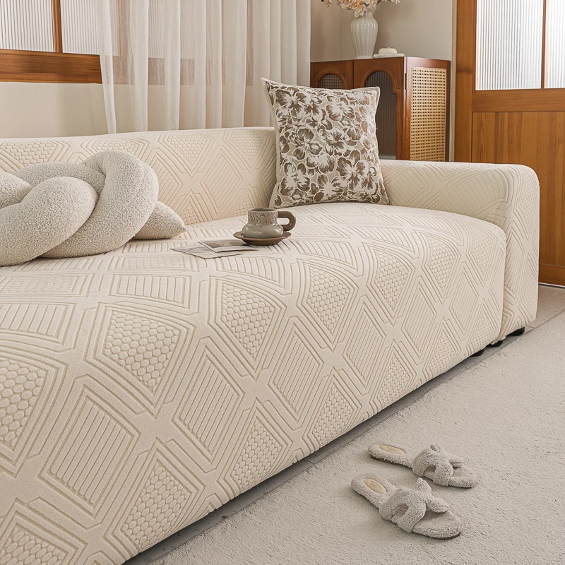 Thickened Sofa Cover, All-Encompassing Universal Cover, Nordic Modern Simple Pure Color Elastic Combination Sofa Cushion Cloth, - view 4