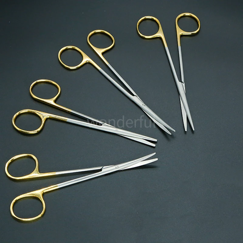 Nasal Cosmetic Plastic Surgery Peeling Blunt Scissors 12cm14cm16cm Curved Straight Round Head Nasal Surgery Scissors Tool