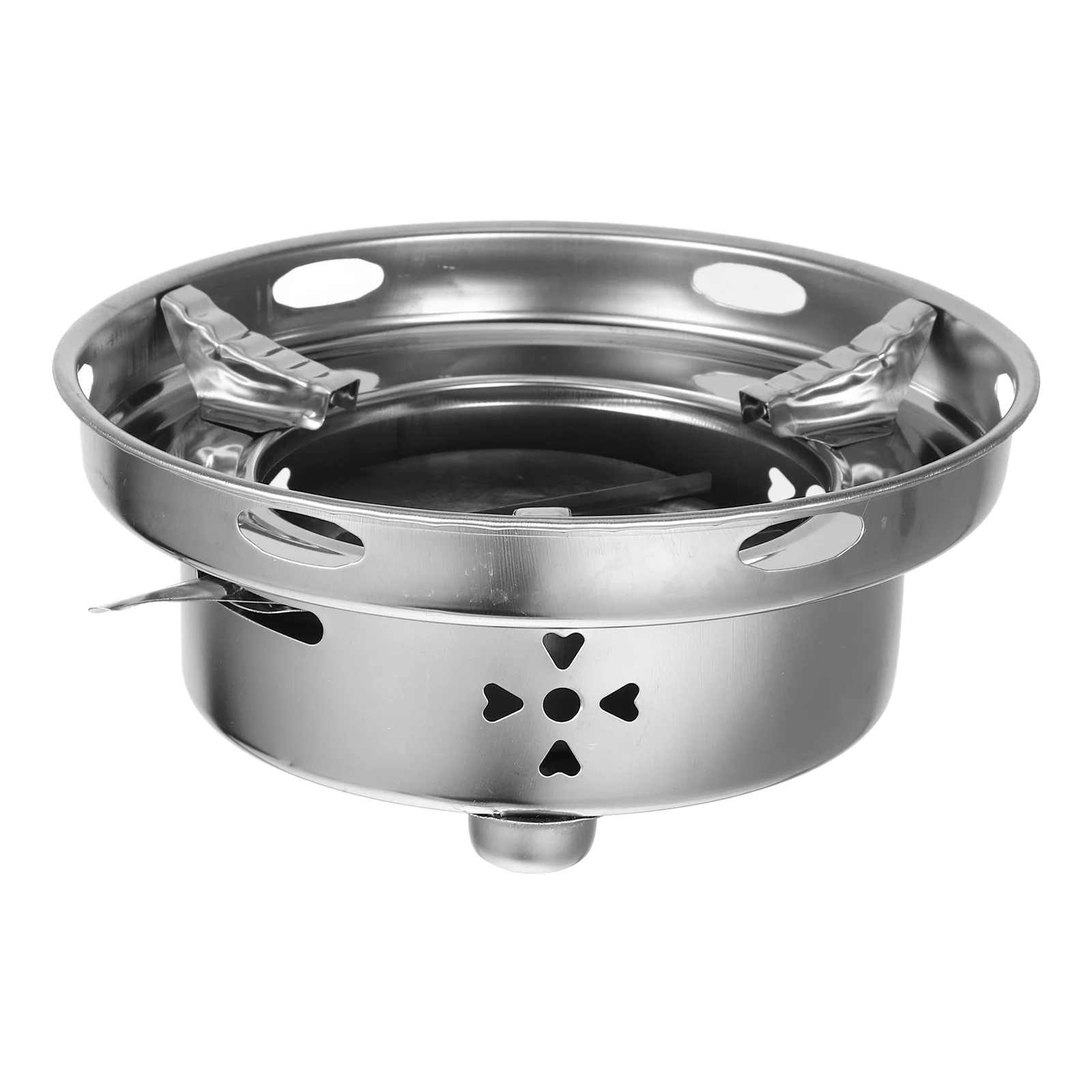 Portable Stove Camping Cookware Alcohol Metal Outdoor Solid State Cooking Silver Hotpot Small