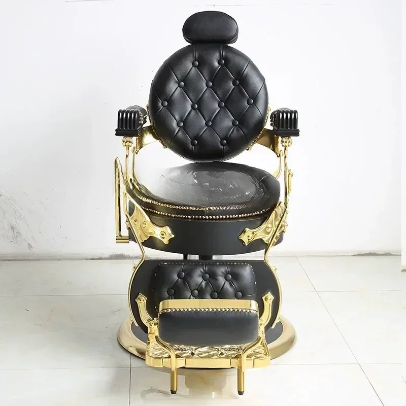 Pedicure Hair Salon Barber Chair Accessories Swivel Head Old-Fashioned Barber Shaving Chair Barber Cadeira Luxury Furniture